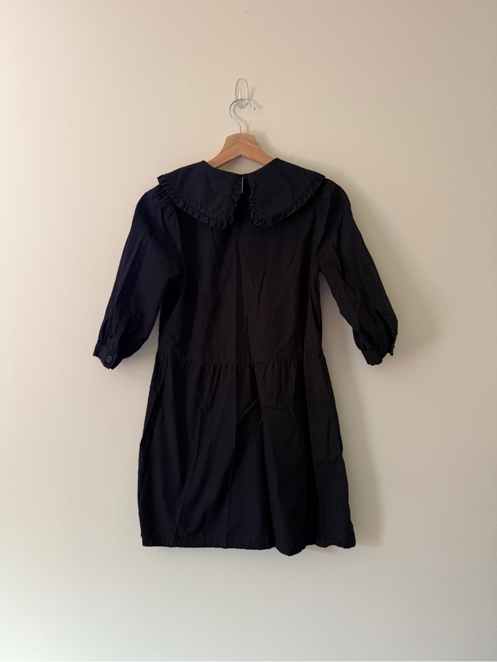 H&M Black Mini Dress with Peter Pan Collar